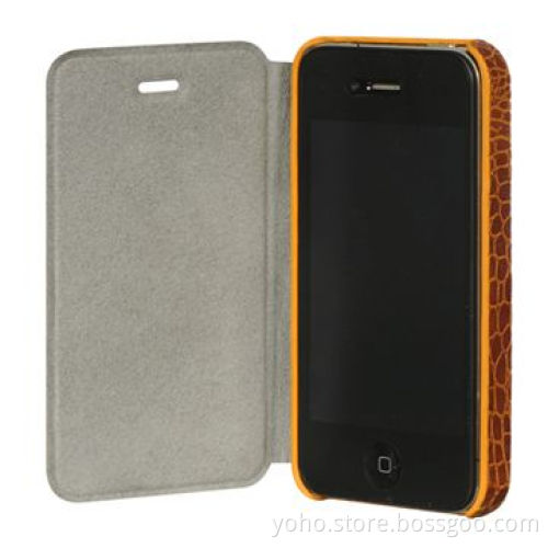 Case for iPhone 4/4S, Made of PC, Pure white Leather Materials, Any Colors and Logos Available